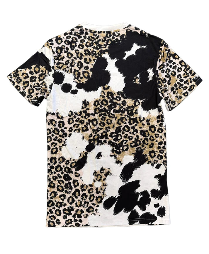 Z. T-Shirts Faux Bleached Patterns - BLANK CUSTOM LEOPARD/COW