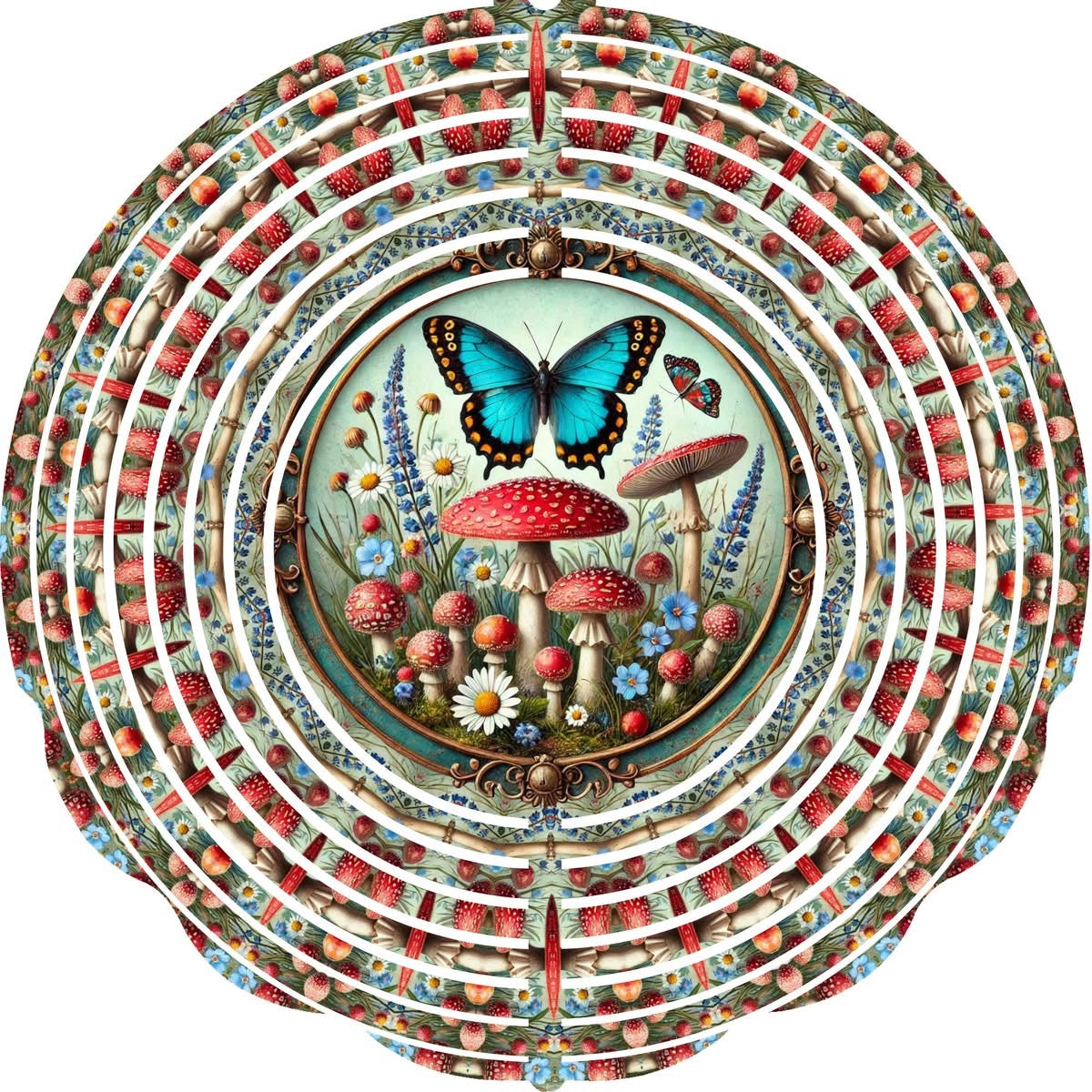 WIND SPINNER - MUSHROOM BUTTERFLY