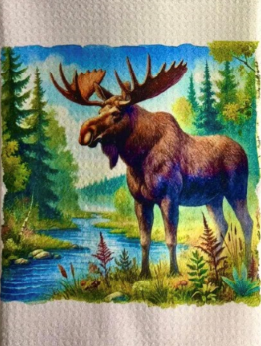 TOWELS - MOOSE BY STREAM