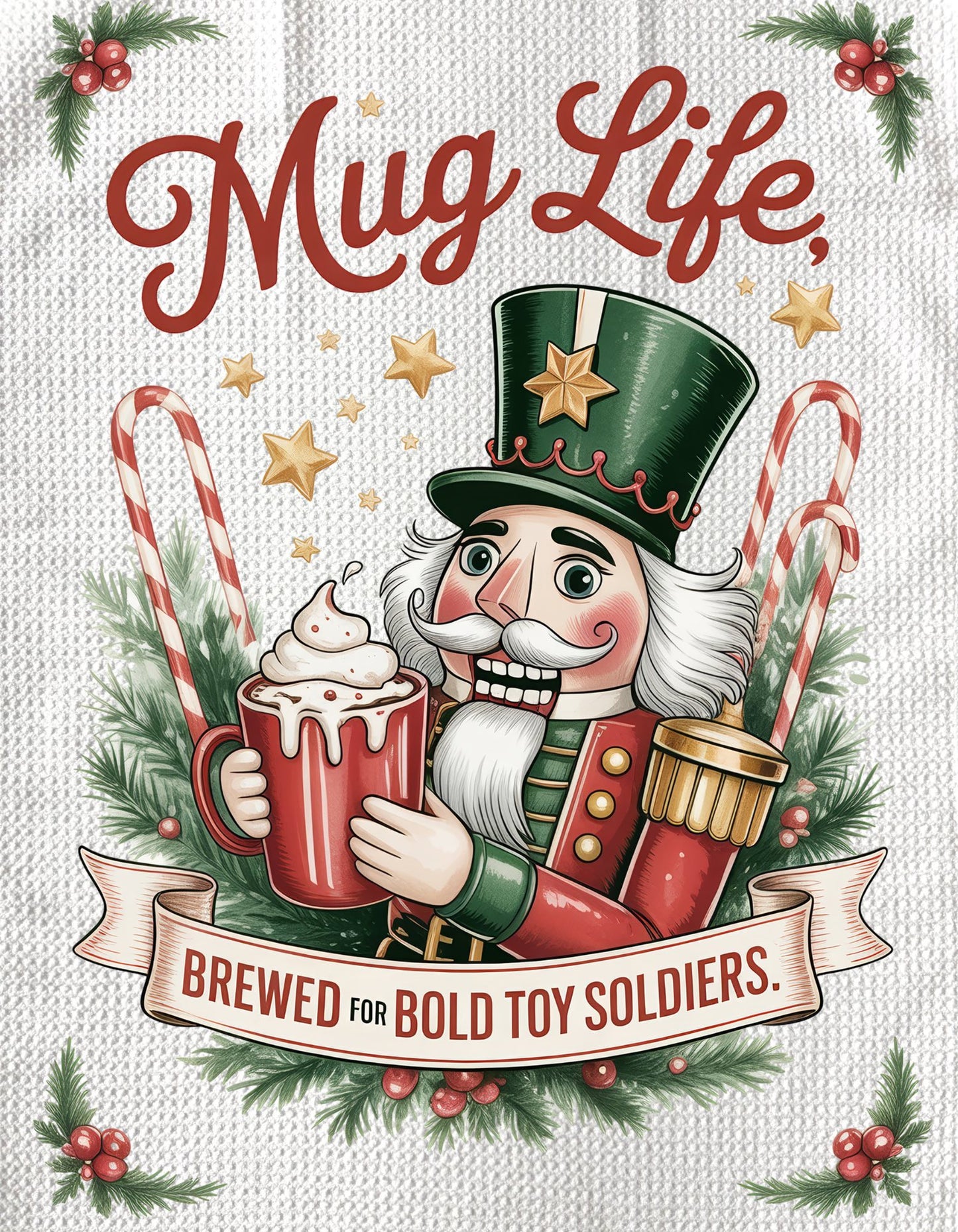 TOWELS - CHRISTMAS NUTCRACKER MUG LIFE