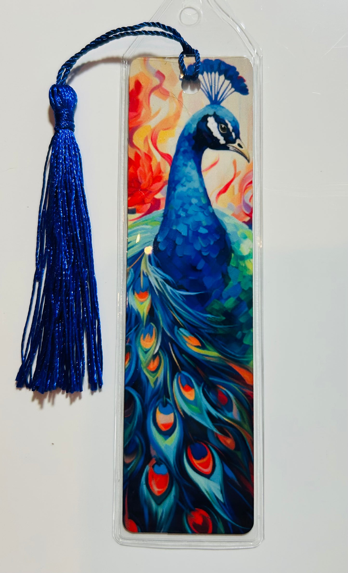 Metal Bookmark - Peacock