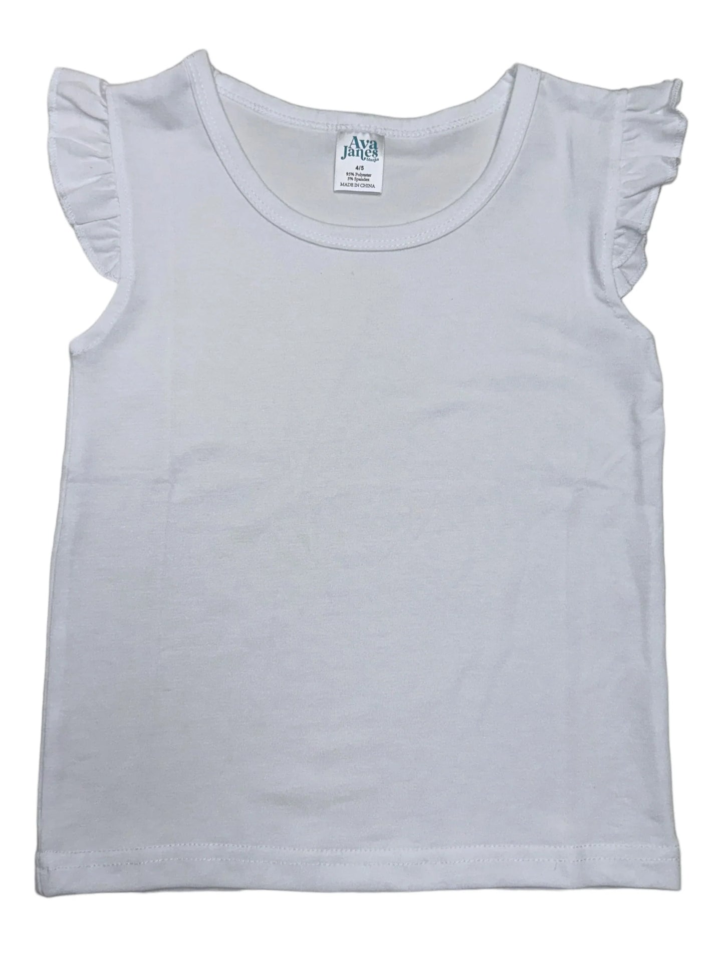 Z. KIDS FLUTTER SLEEVE - BLANK CUSTOM WHITE