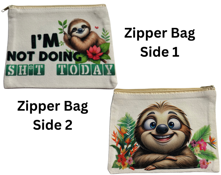 ZIPPER BAG - ANIMAL SLOTH