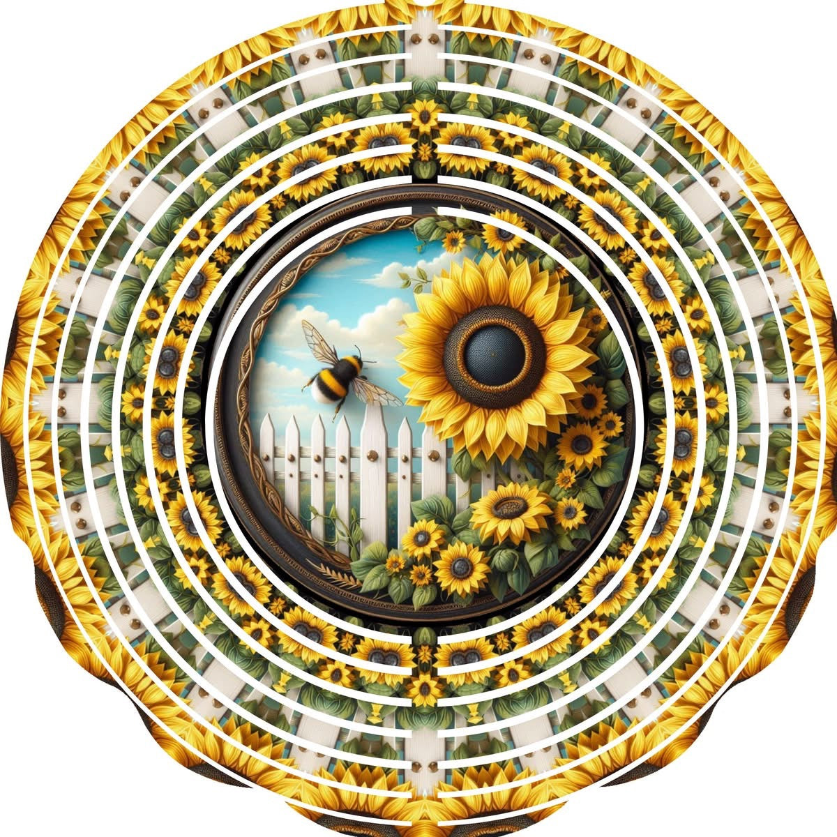 WIND SPINNER - SUNFLOWER FENCE