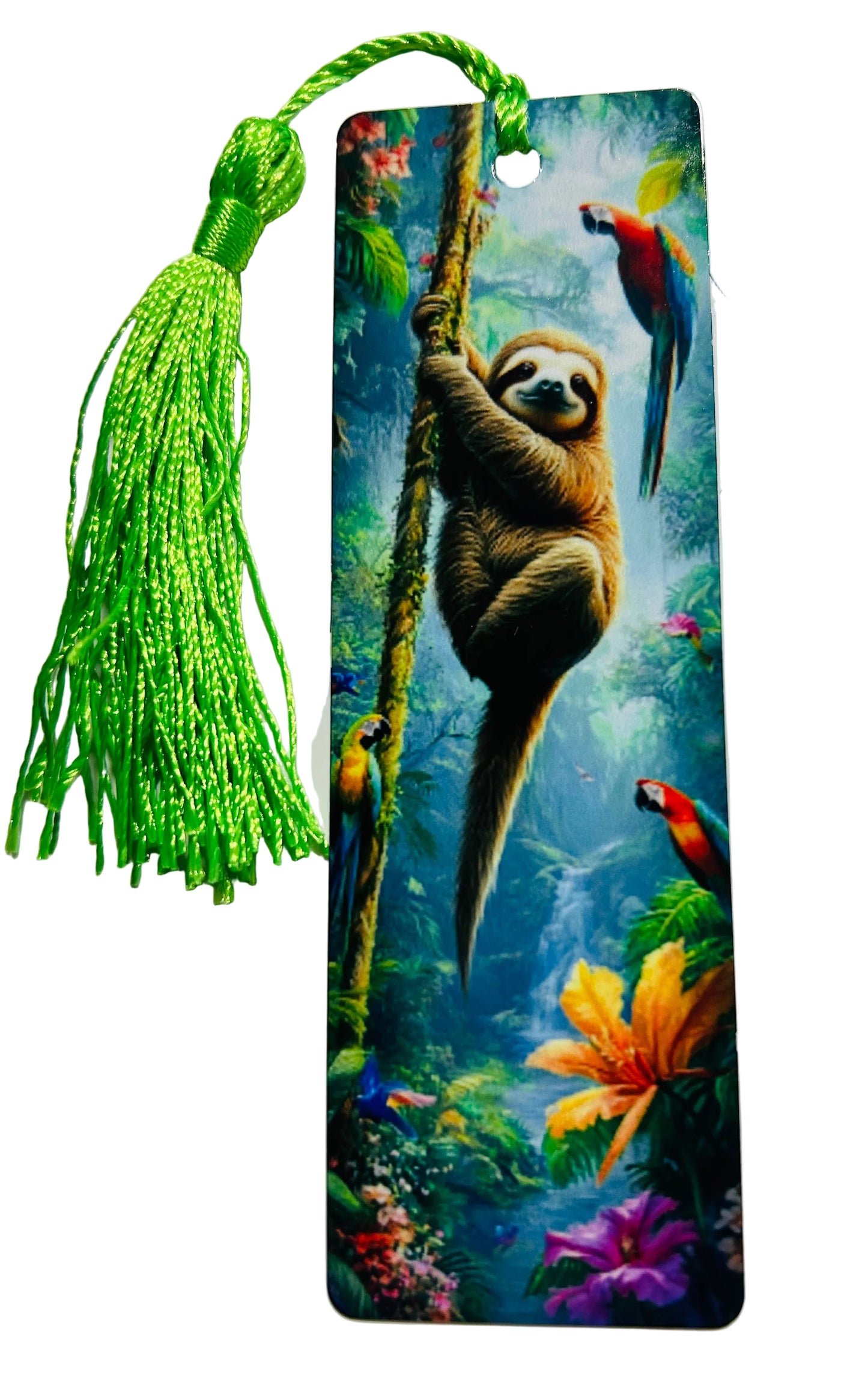 BOOKMARK - SLOTH CLIMBING WITH PARROT FRIENDS