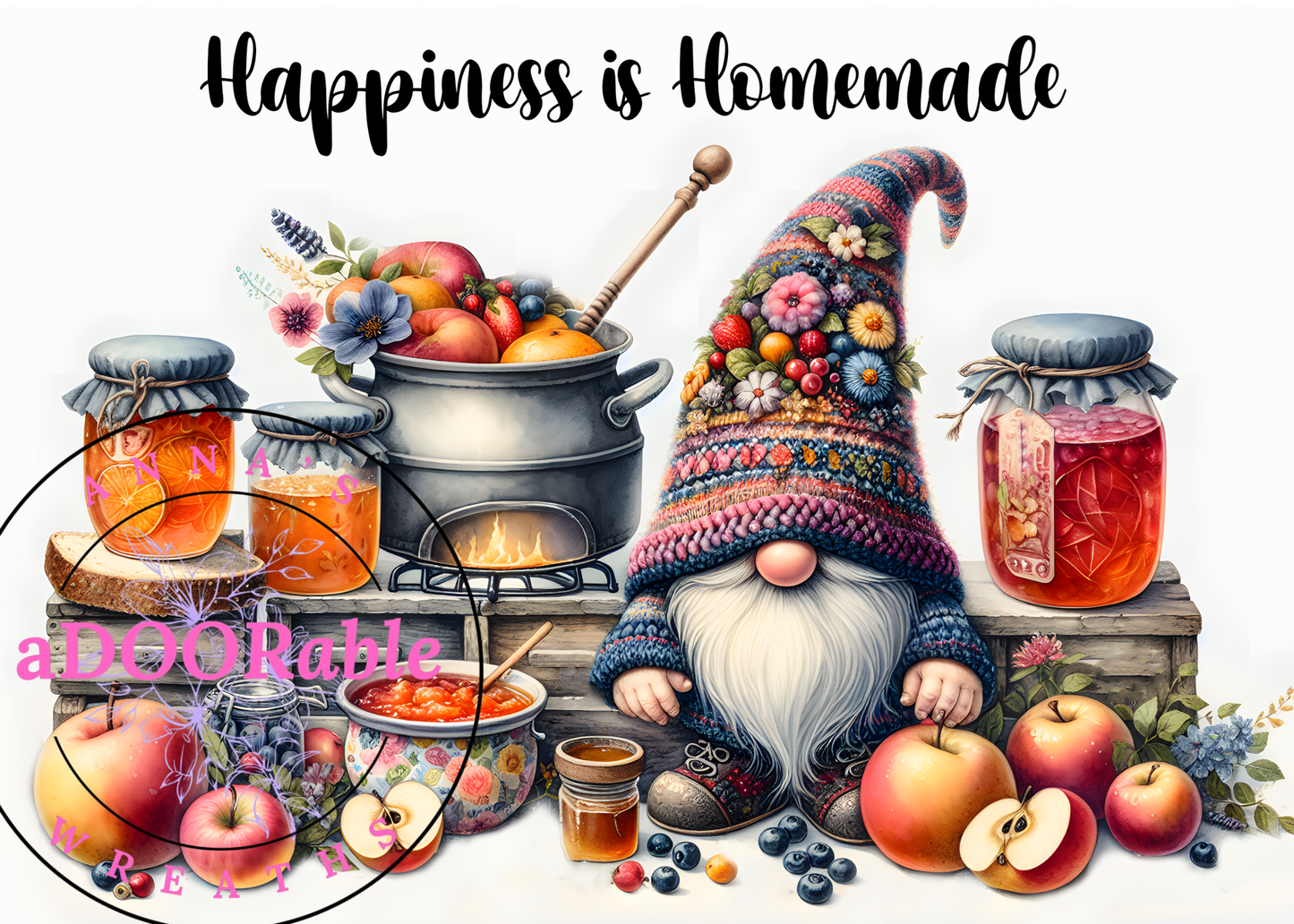 Tempered Glass Cutting Board Gnomes Happiness is Homemade Canning