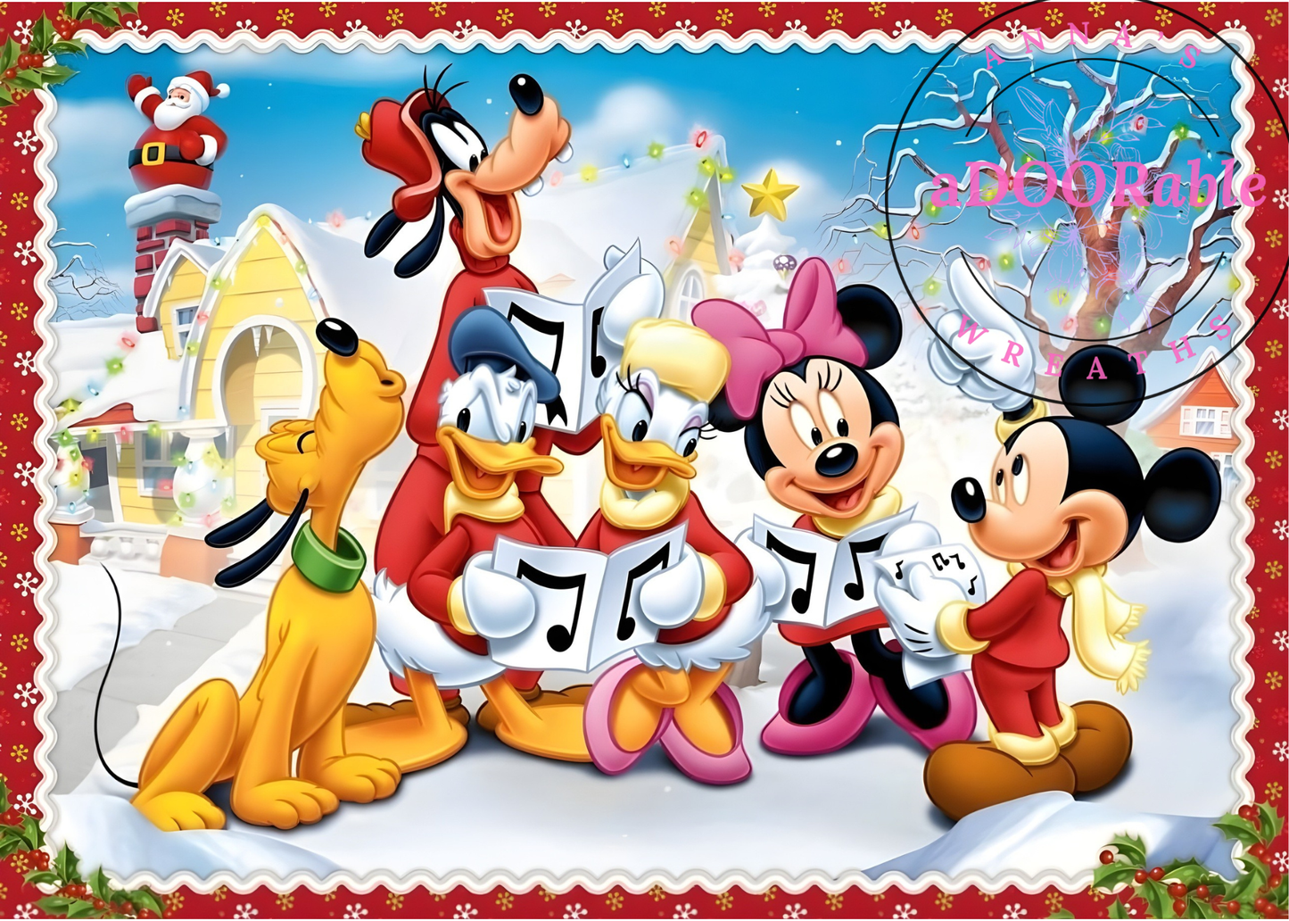 Cutting Board - CHRISTMAS MICKEY CAROLING