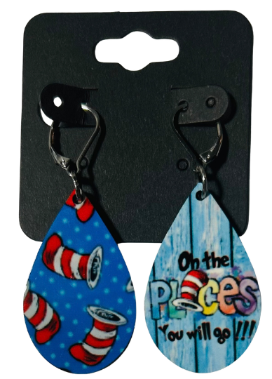 EARRINGS - DR. SUESS OH THE PLACES
