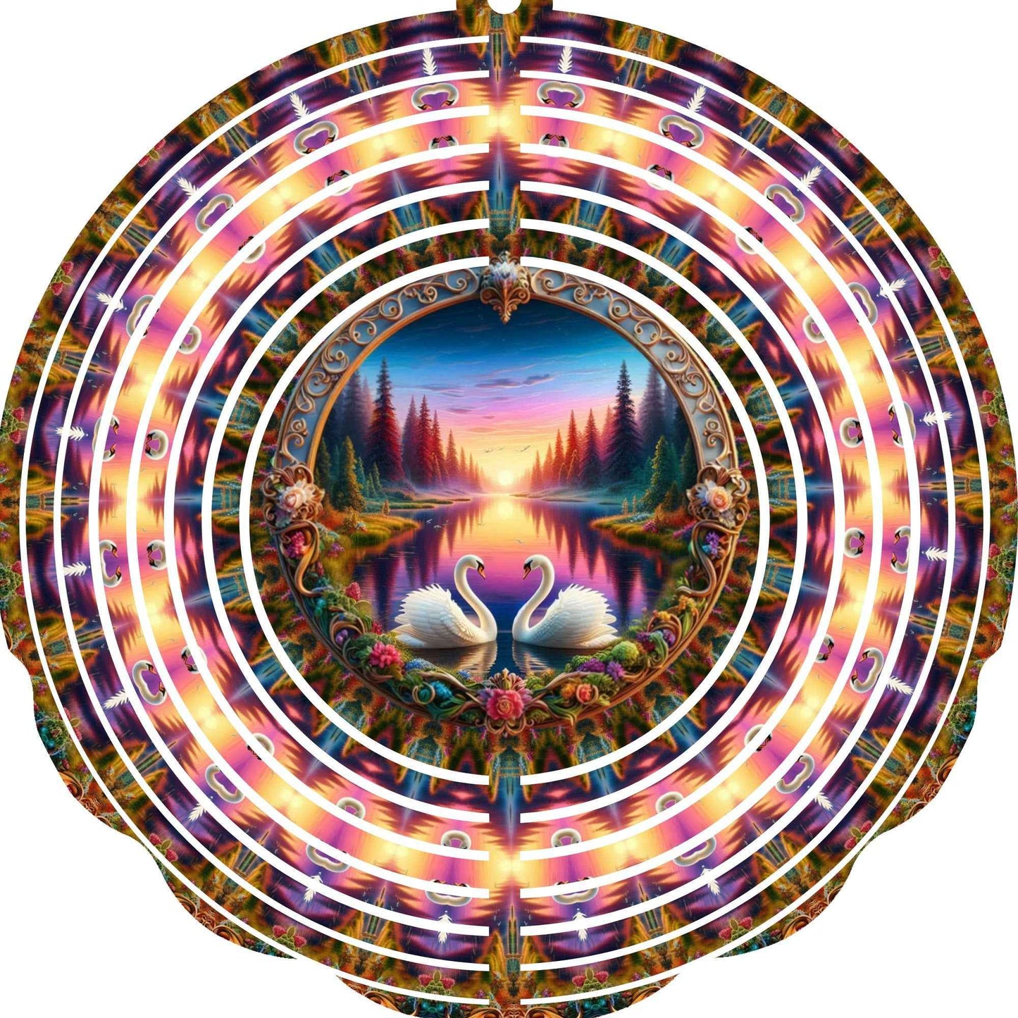 WIND SPINNER - BIRD SWANS