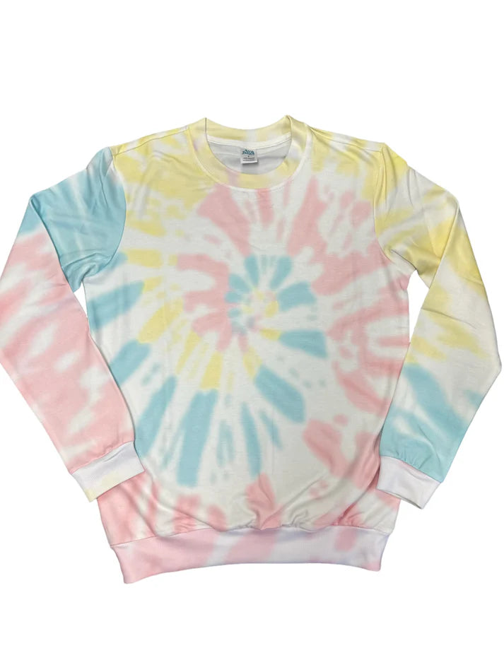 Y. CREW NECK - BLANK CUSTOM PASTEL TIE DYE