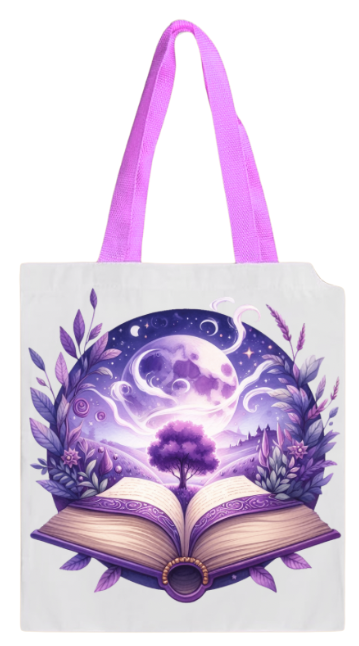 BOOK BAG - FAIRY TALE PURPLE TREE
