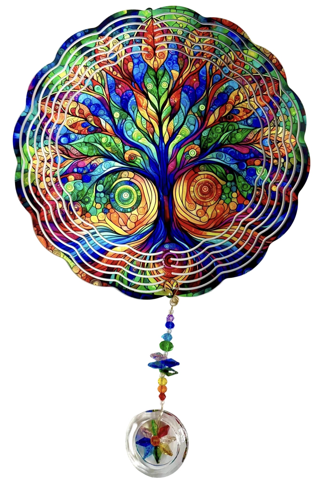 WIND SPINNER - TREE RAINBOW COLORS
