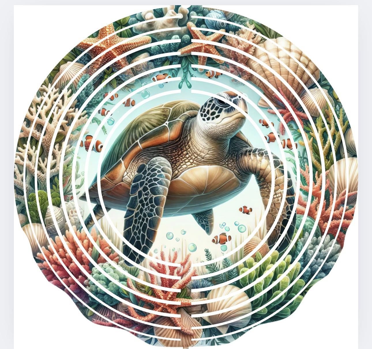 WIND SPINNER - TURTLE SEASHELLS