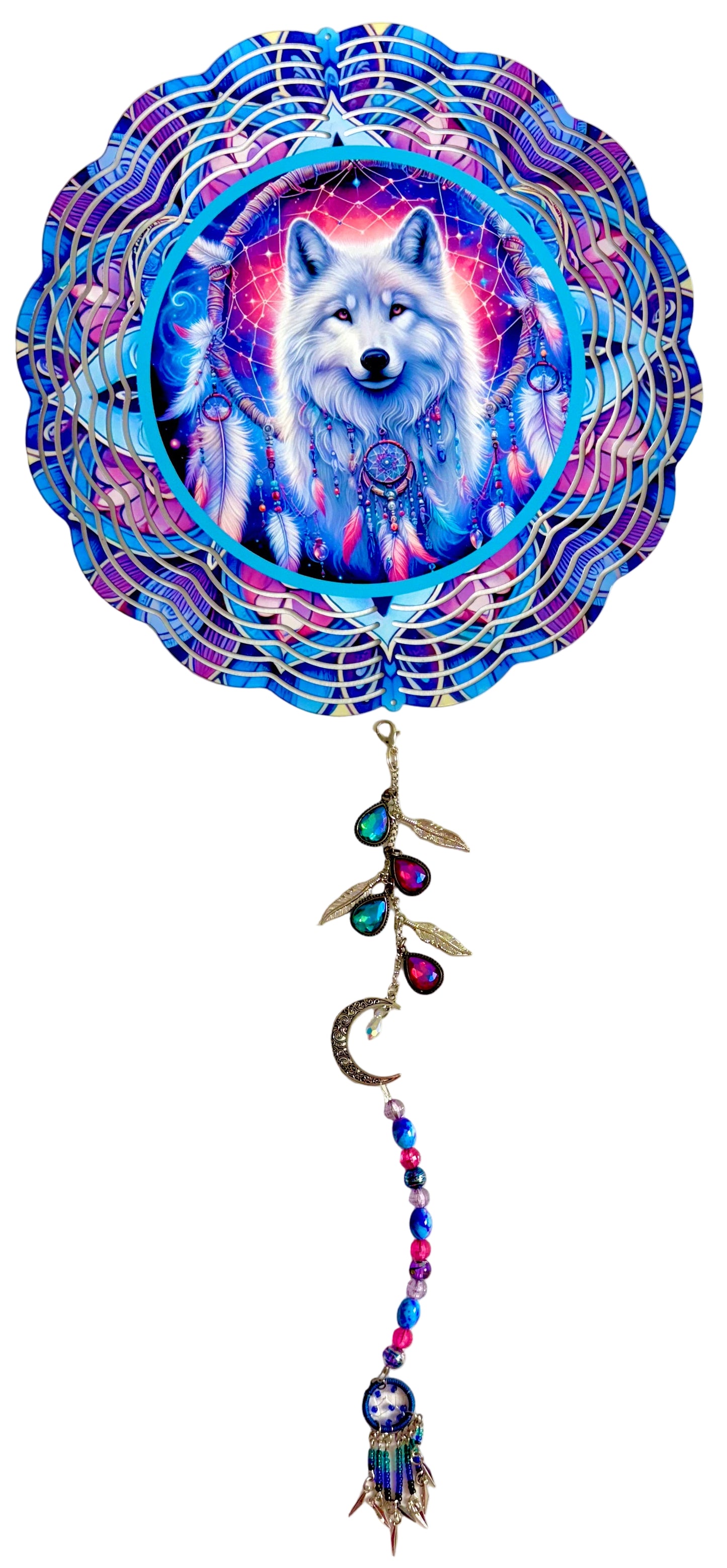 WIND SPINNER - WOLF DREAMCATCHER