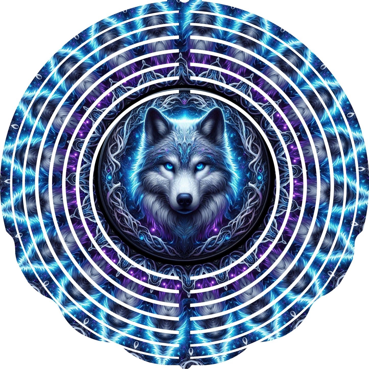 WIND SPINNER - WOLF PURPLE BLUE