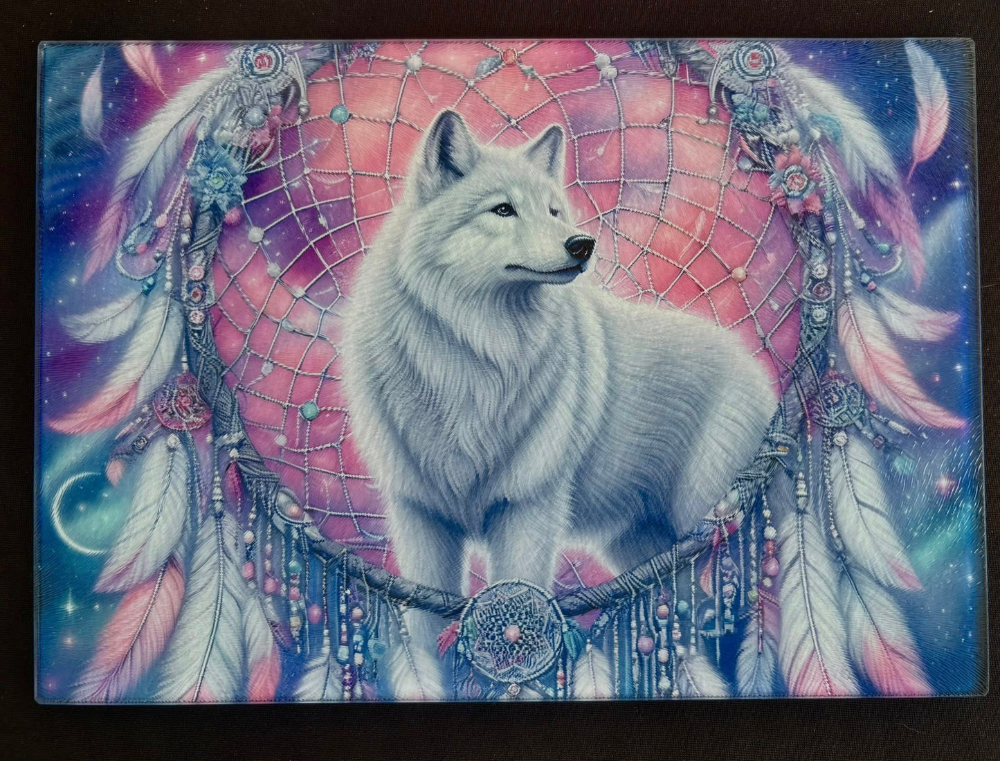Glass Cutting Board - Wolf