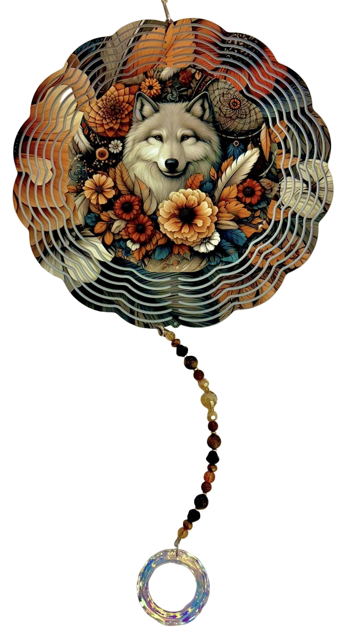 WIND SPINNER - WOLF AUTUMN LEAVES