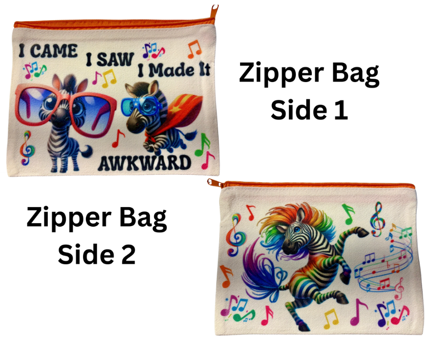 ZIPPER BAG - ANIMAL ZEBRA