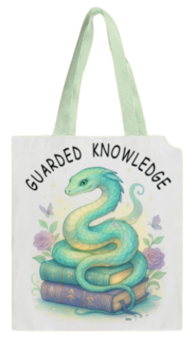 BOOK BAG - DRAGON GUARDED KNOWLEDGE