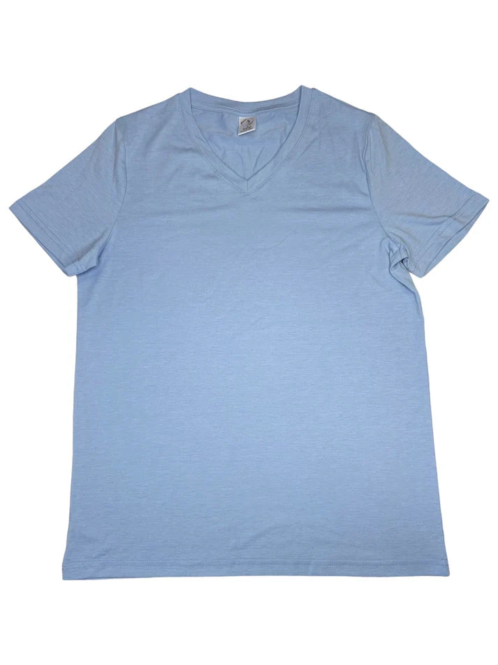 Z. T-SHIRTS - WOMEN'S V-NECK LIGHT BLUE