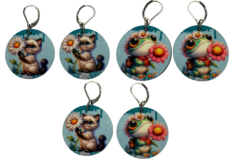 EARRINGS - CAT/FROG