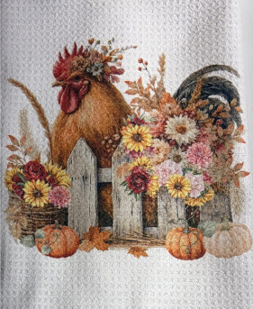 TOWELS - CHICKEN/ROOSTER NATURAL FALL