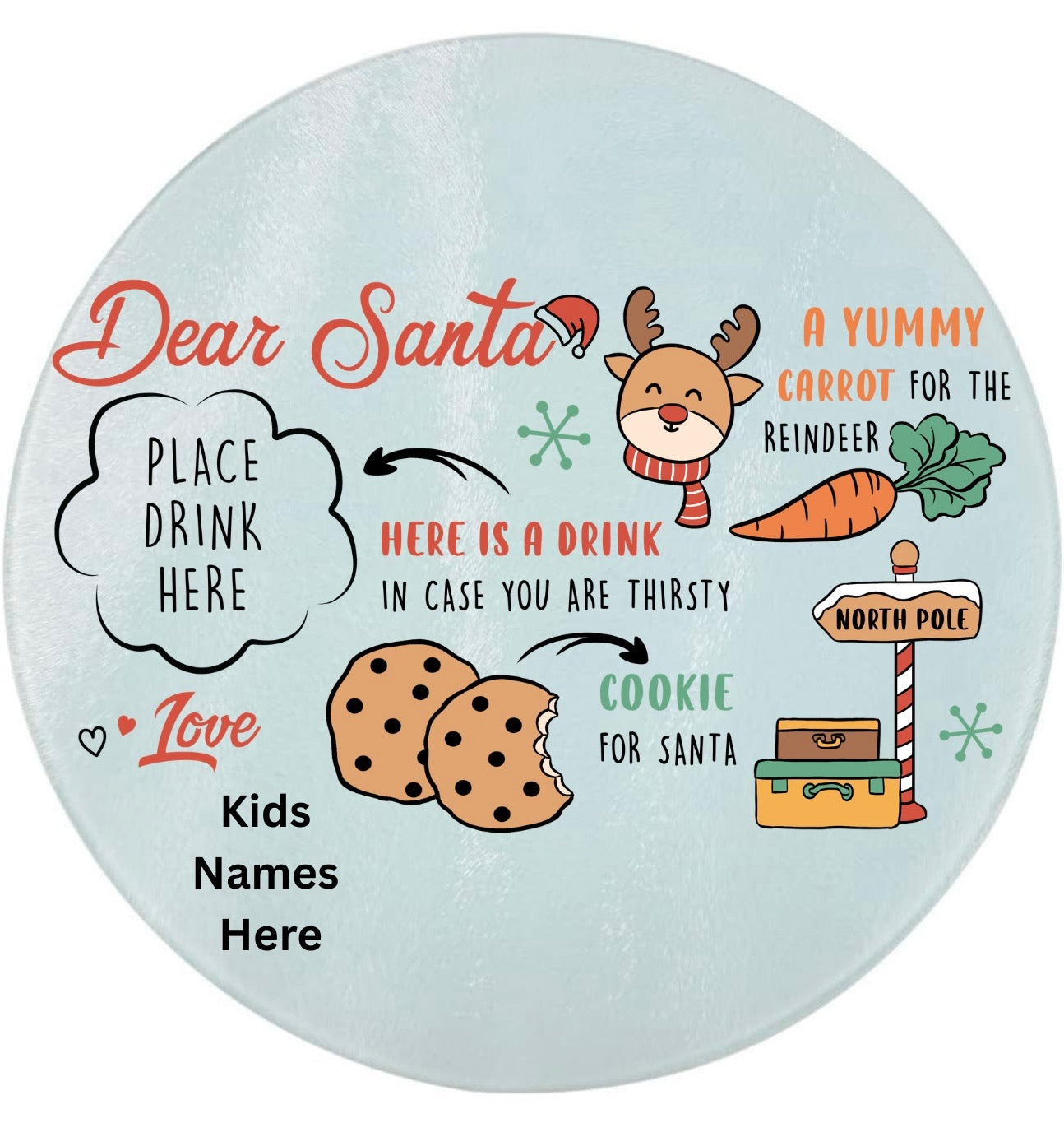 DEAR SANTA PLATES IDEAS