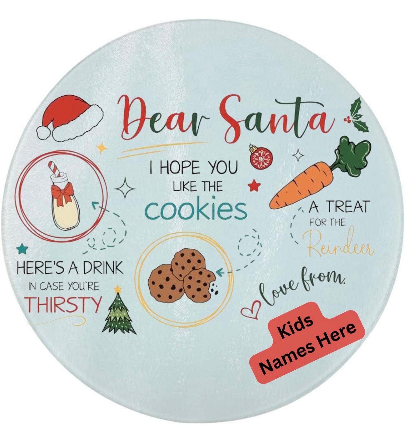 DEAR SANTA PLATES IDEAS