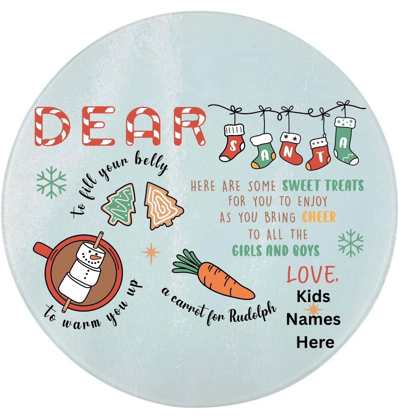 DEAR SANTA PLATES IDEAS