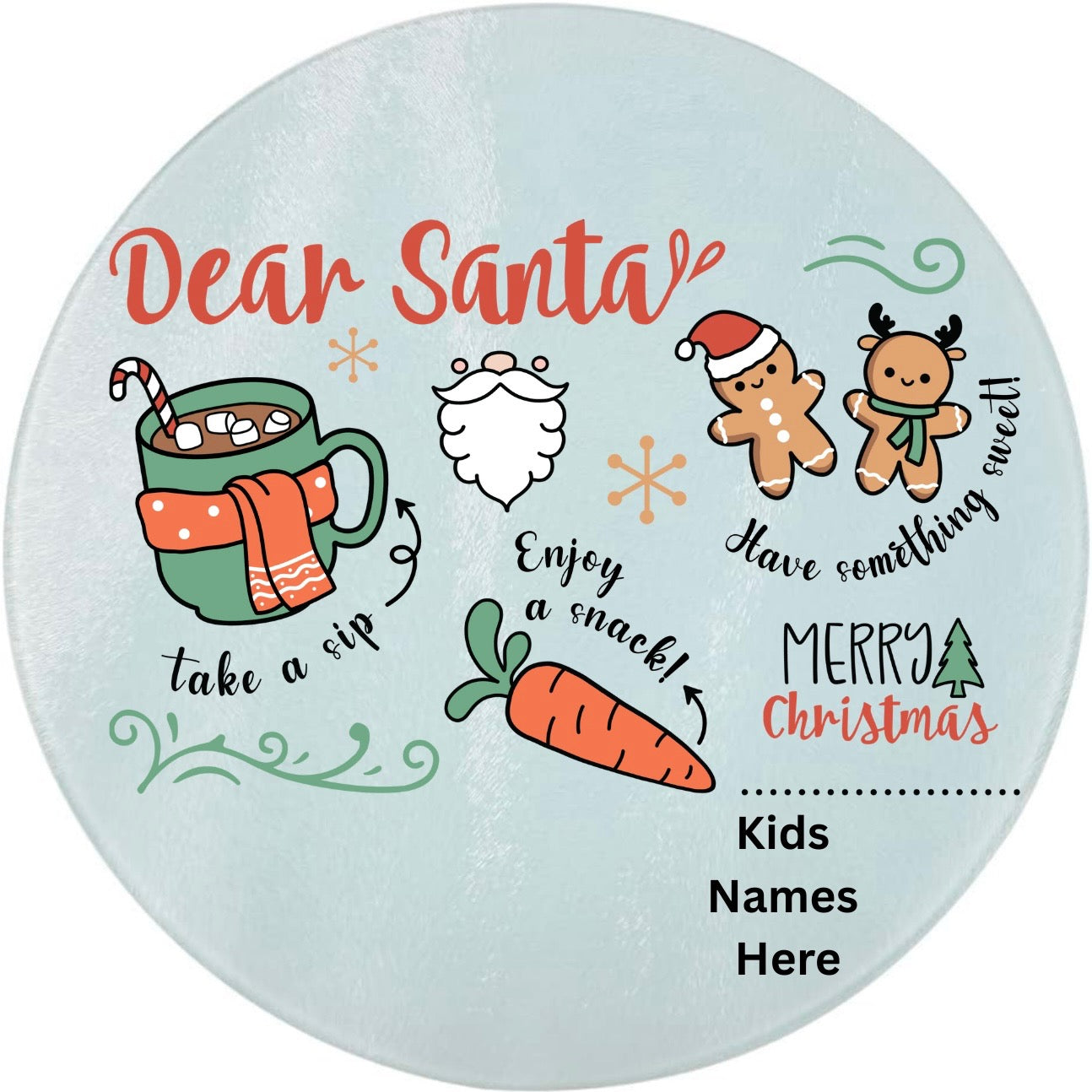 DEAR SANTA PLATES IDEAS