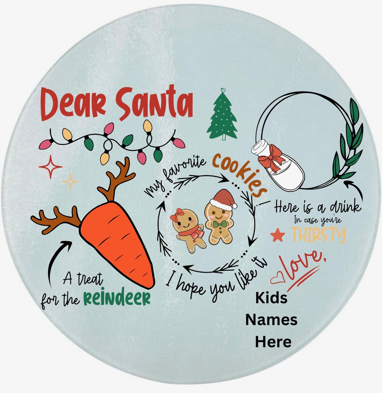 DEAR SANTA PLATES IDEAS