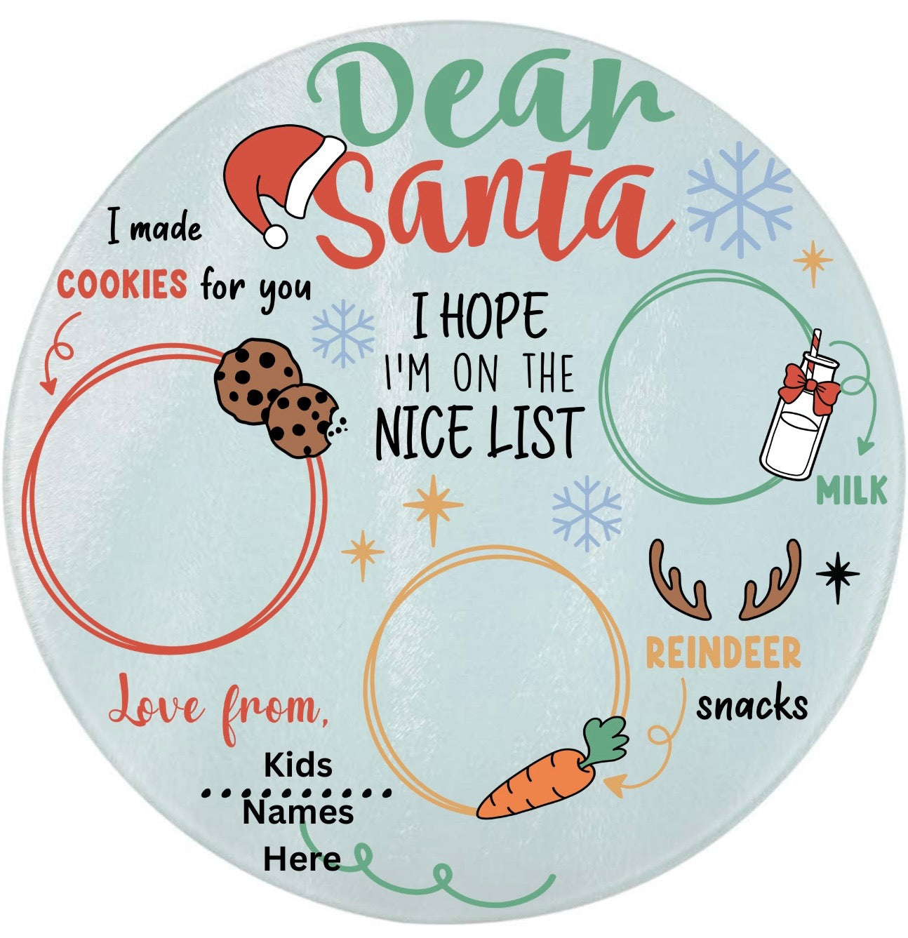 DEAR SANTA PLATES IDEAS