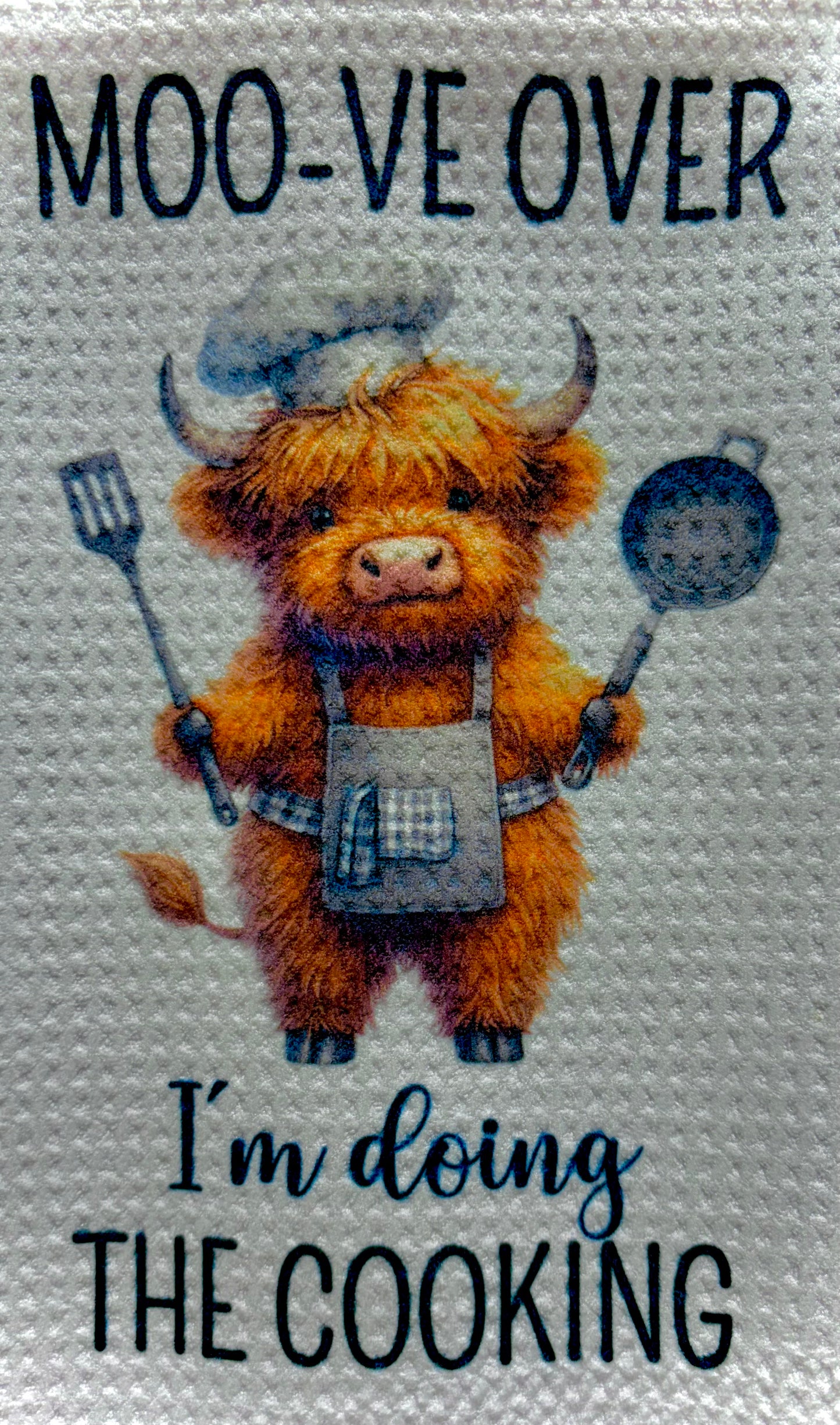 TOWELS - HIGHLAND COW COOKING MOO-VE OVER
