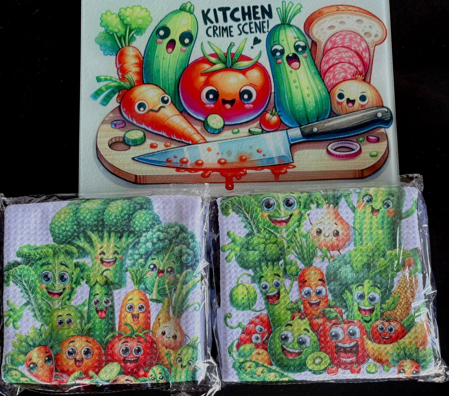 KITCHEN SET - VEGGIE KITCHEN CRIME SCENE (3 PIECE)