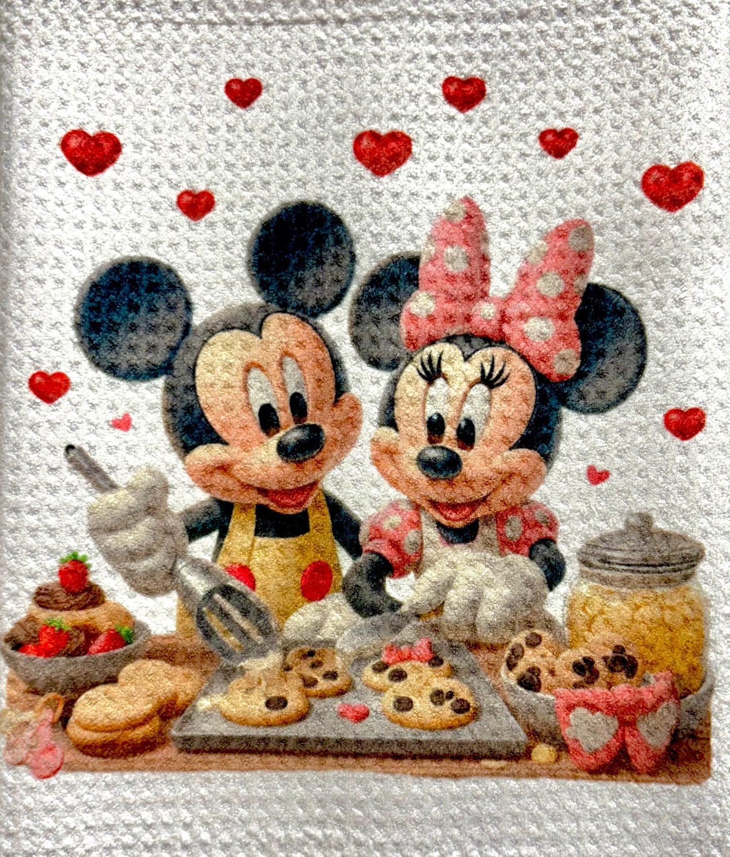 TOWELS - CARTOON CHARACTER MOUSE HEARTS