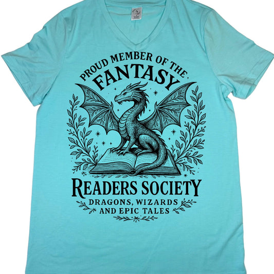 T-SHIRTS - WOMEN"S V-NECK - READING SOCIETY