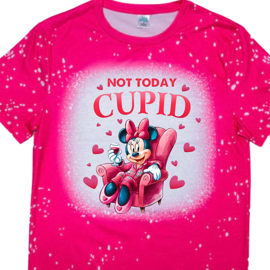 T-Shirts Faux Bleached - VALENTINES MINNIE CUPID