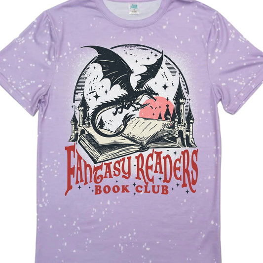 T-Shirts Faux Bleached - READING FANTASY BOOK CLUB