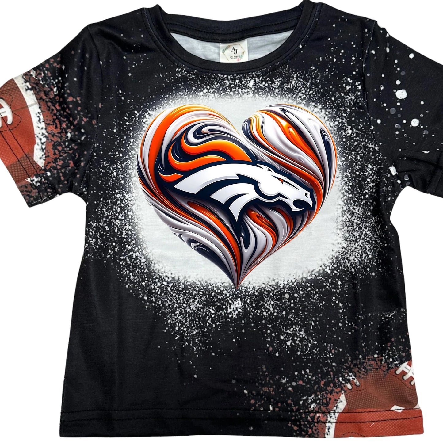 T-SHIRTS SPORTS FAUX BRONCO HEART