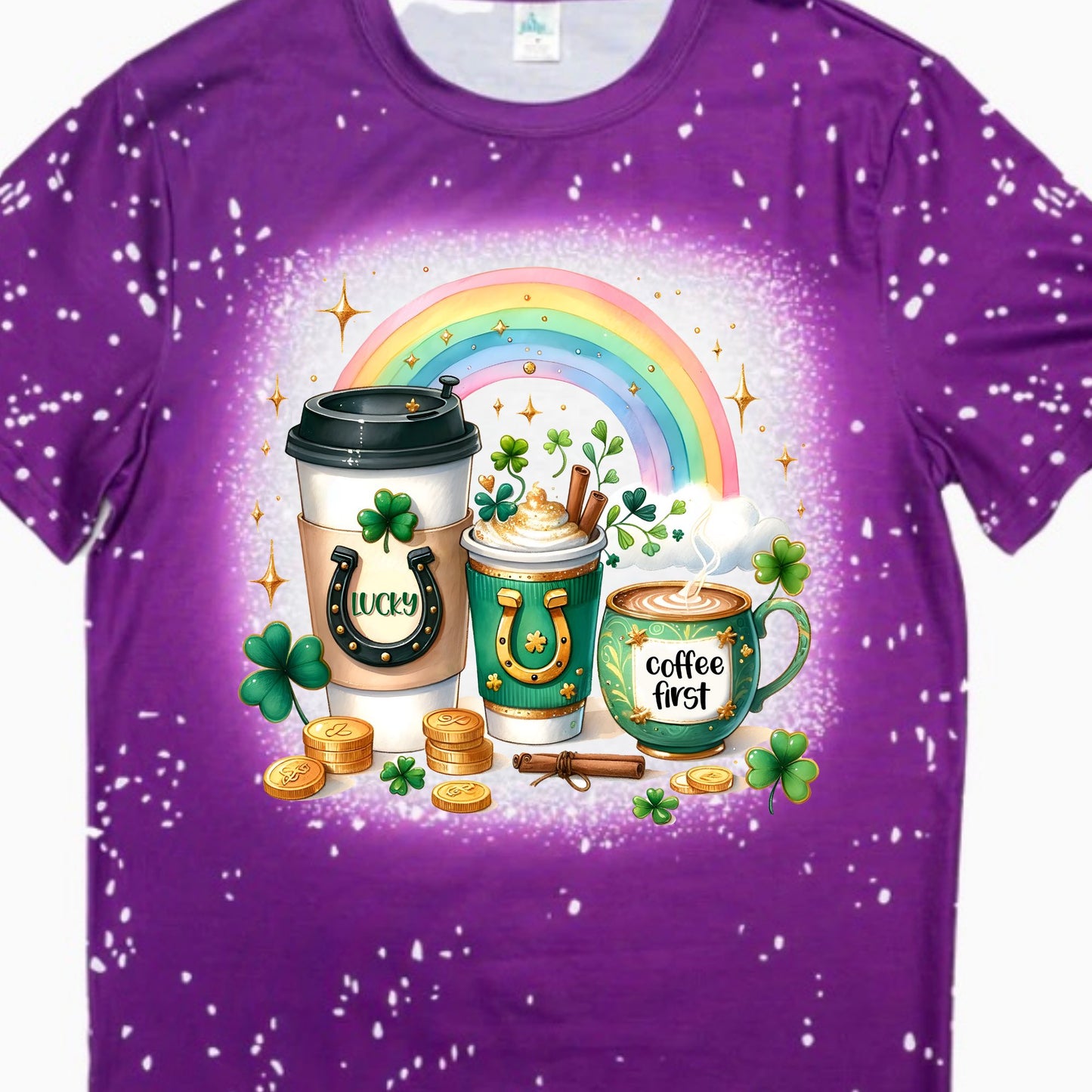 T-SHIRT FAUX BLEACHED - ST PATRICK'S DRINKS