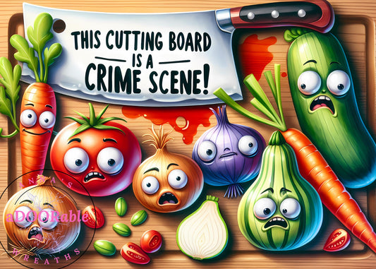 Tempered Glass Cutting Board Veggies Scared on Wooden Board