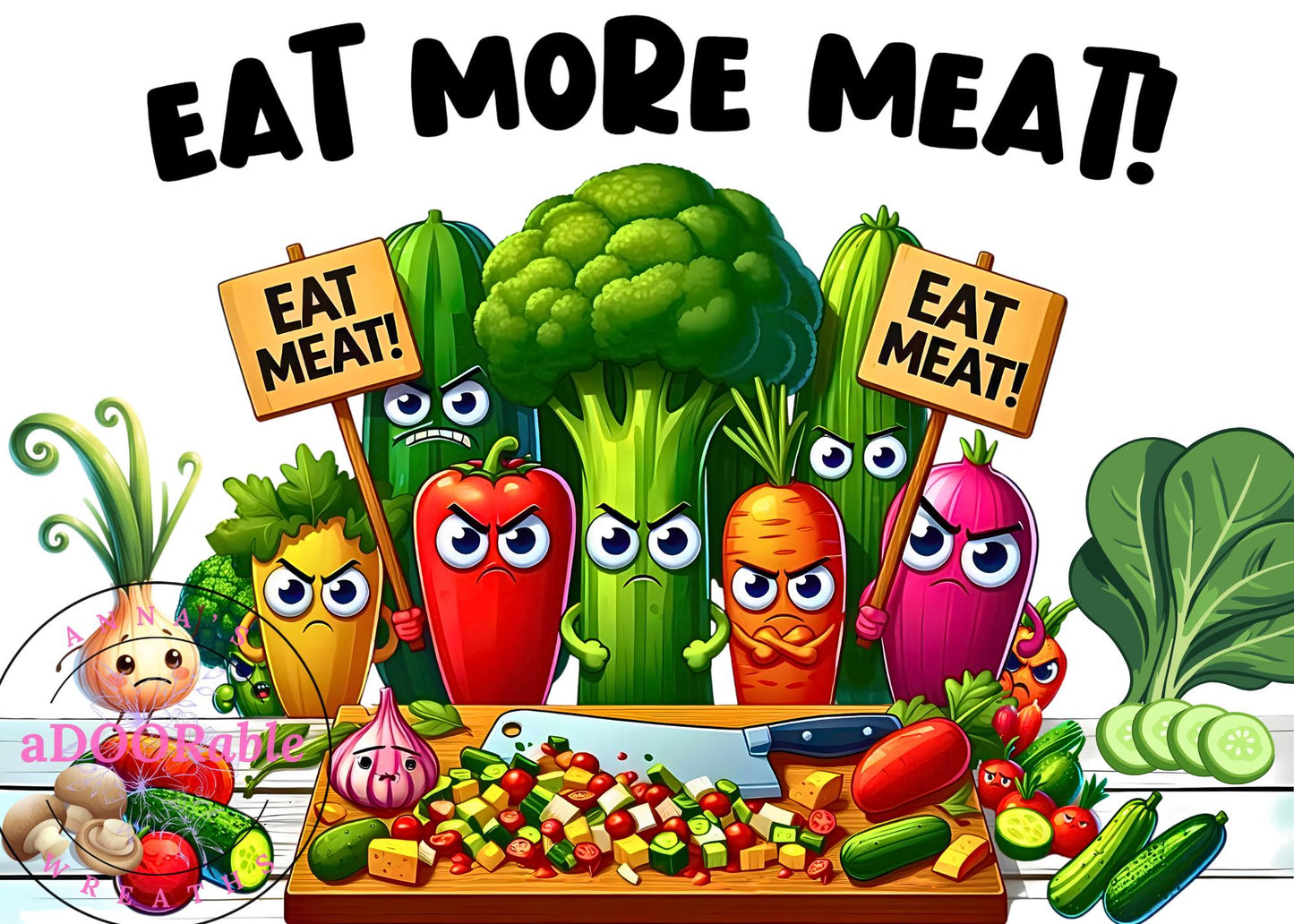 Tempered Glass Cutting Board Veggies Eat More Meat