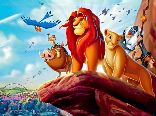 Tempered Glass Cutting Board Cartoon/Character Lion on Ledge