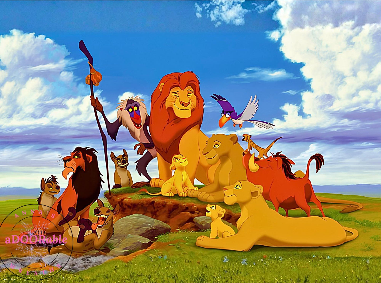 Tempered Glass Cutting Board Cartoon/Character Lion & Gang