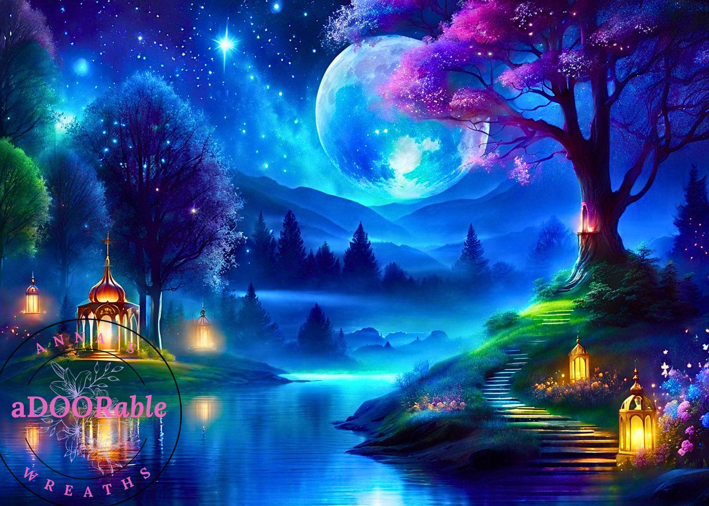 Tempered Glass Cutting Board Scenery Fantasy Laterns