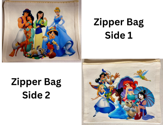 ZIPPER BAG - CARTOON CHARACTER PRINCESS & FRIENDS