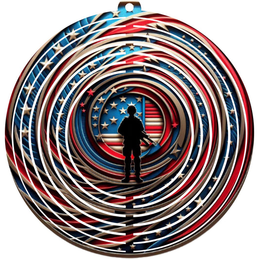 WIND SPINNER - SOLIDER AMERICAN