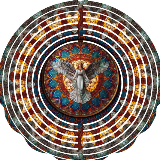WIND SPINNER - ANGEL STAINED GLASS