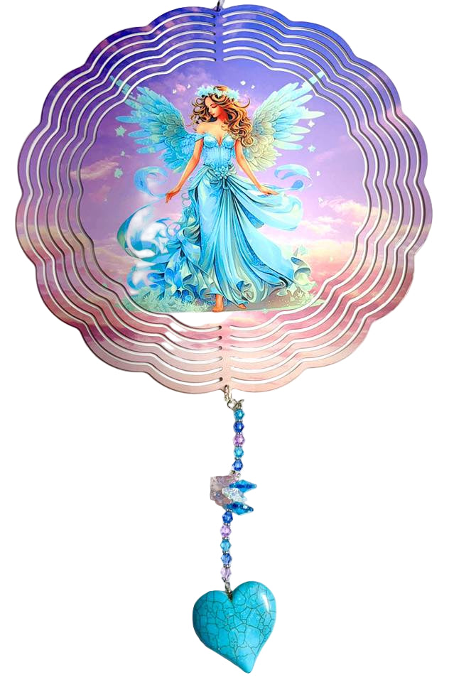 Wind Spinner with Jewel Strand Angels – Anna's aDOORable Wreaths