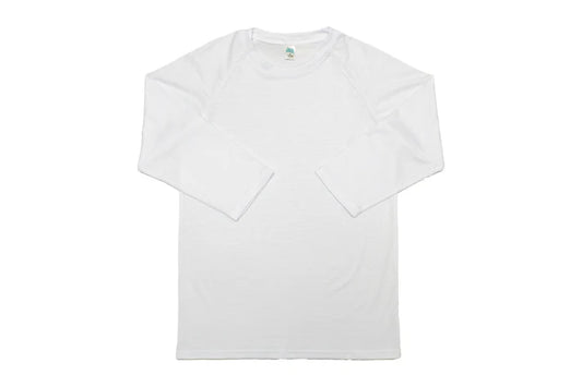 Z. T-SHIRTS - 3/4 SLEEVE BLANK CUSTOM WHITE